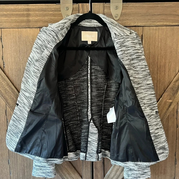 Banana Republic Colorblock Soft Black/Stone Twill Blazer Size 6 - Picture 4 of 6